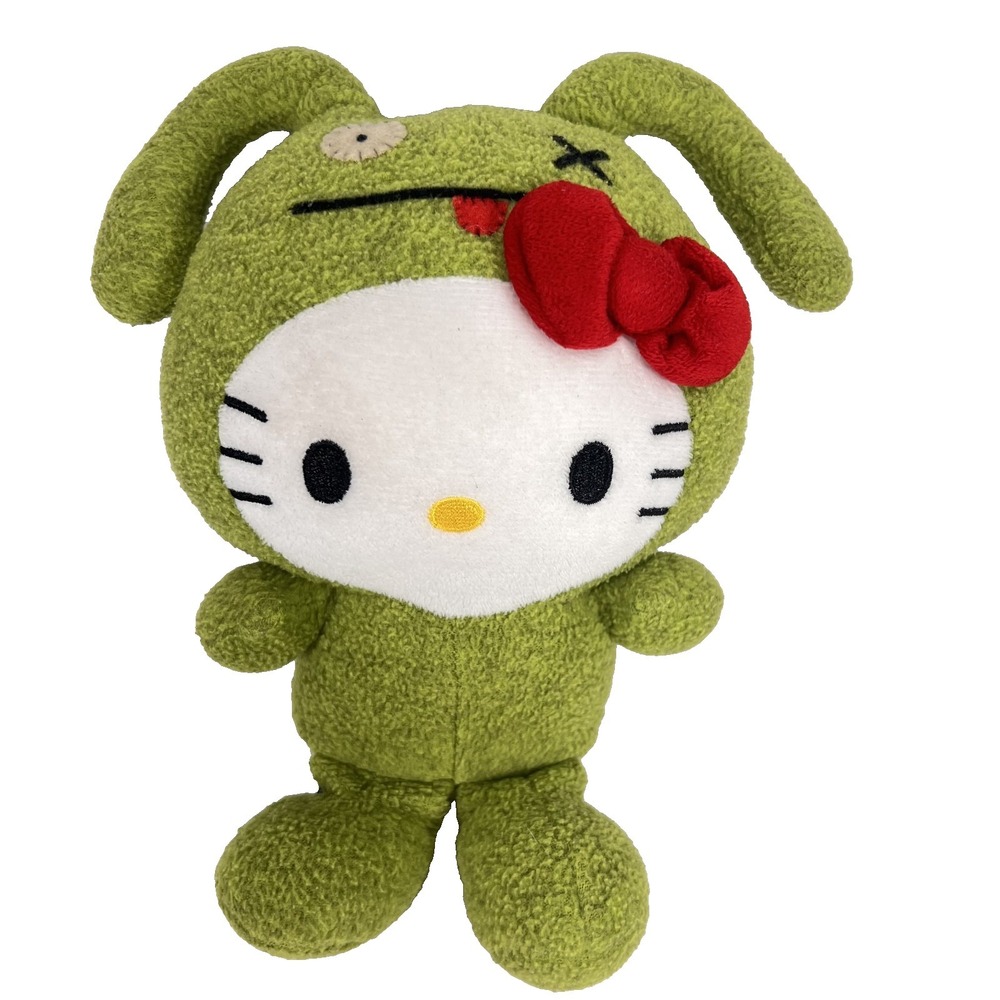 2013 Hello Kitty x Uglydoll OX Plush Ugly Doll 9" Green Monster GUND Stuffed Toy